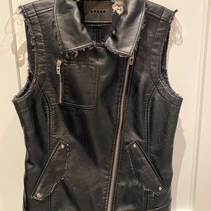 Women’s BlankNYC black leather vest